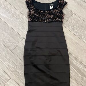 Tadashi Elegant Black Lace Dress
